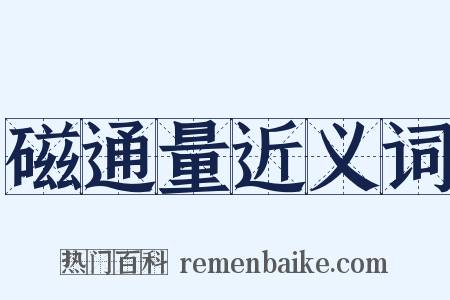 磁通量近义词是什么意思的图片